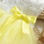 BABY GIRLS DRESS - Flower Rose Petal Hem Dress Yellow