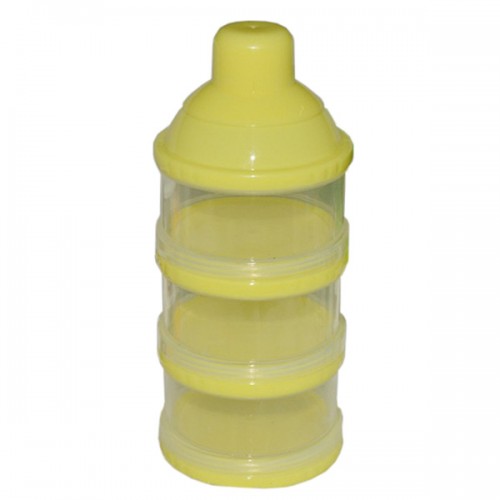 AA - Portable Baby Feeding Food Container 3 Cells Grid Box Yellow