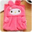 DQ - Colorful Sweet Candy Colored Cartoon Baby Towel Super Soft Coral Fleece Kid Child Towel Wipe Sweat Hung Towel Red