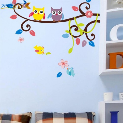 Zooyoo Cute Wise Wall Stickers For Kids Room Decorations Nursery