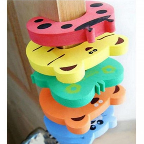 OEM - 5pcs Kids Baby Cartoon Animal Jammers Stop Edge & Corner Guards Door Stopper Holder Lock Safety Finger Protector