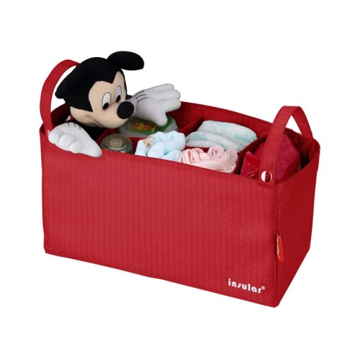 INSULAR - 3 Colors Multi-Functional Waterproof Diaper Bag Red