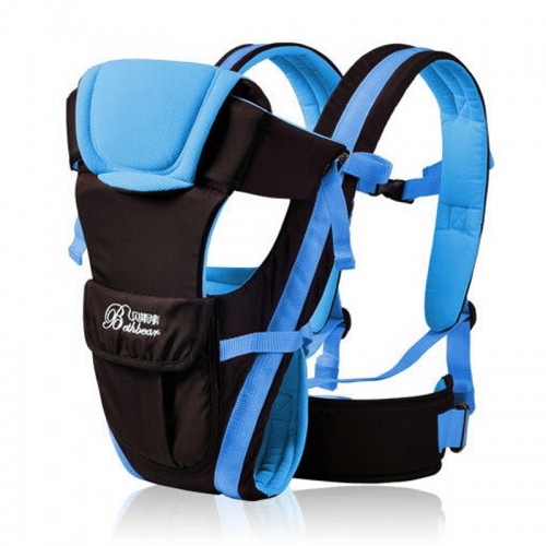 DAJINLIN - 2-30 Months Breathable Multifunctional Front Facing Baby Carrier Infant Comfortable Sling Backpack Pouch Wrap Kangaroo Blue