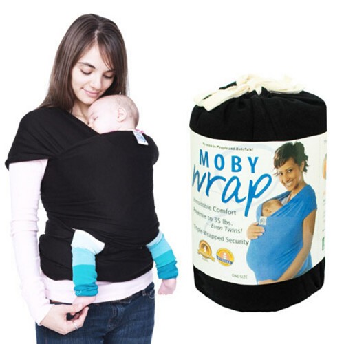 MON'S CARE - Baby Sling Stretchy Wrap Carrier Baby Backpack Bag Kids Birh-3 Yrs Breastfeeding Cotton Hipseat Products Black